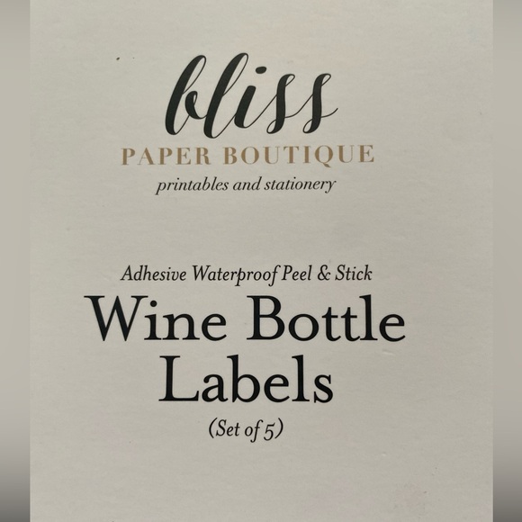 Adhesive Wine Bottle Labels Newlyweds Year Of Firsts Waterproof Peel And Stick 5 - Picture 3 of 8